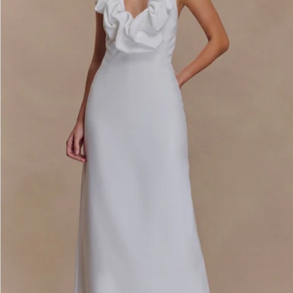 Meshki White Ruffle Maxi Dress - Picture 1 of 2